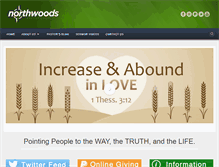 Tablet Screenshot of northwoodsbaptist.org